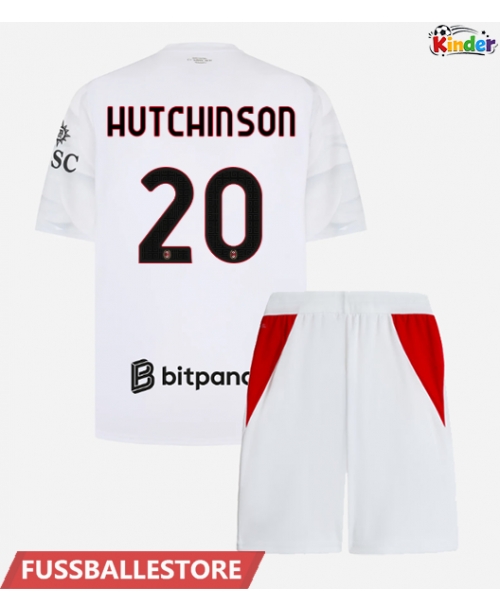 Günstige AC Milan Omari Hutchinson #20 Auswärts Trikotsatzt Kinder 2026-27 Kurzarm (+ Kurze Hosen)